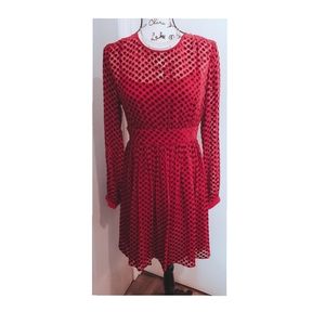 MK Polka Dot Devore velvet dress
